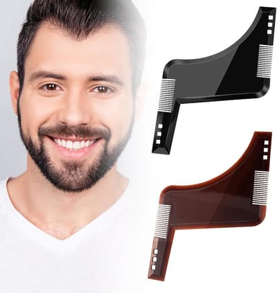 Beard Styling Tool Set met 2 Kammen voor Mannen, Ideaal voor Baardverzorging en Modelleren