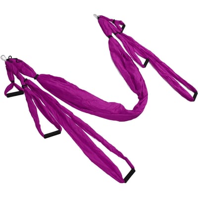 Aerial Yoga Schommelset Polyester Katoen Verstelbaar Verbeter Flexibiliteit Yoga Hangmat voor Lichamelijke Oefening Purple purple