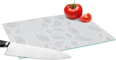 Glazen Snijplank - 28x20 - Contour - Patronen - Bladeren - Snijplanken Glas