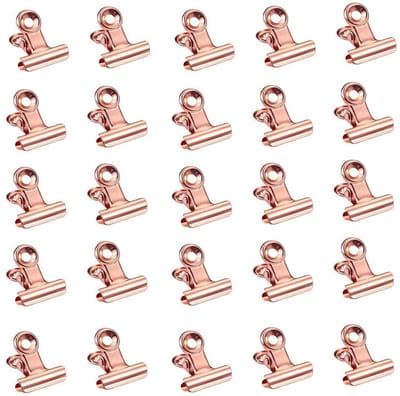 40 Kleine klemmen — 22 mm — Multifunctionele paperclips — Mini-metalen klemmen — Geschikt voor zakjes, foto's, tekeningen, knutselwerk, kantoor en keuken