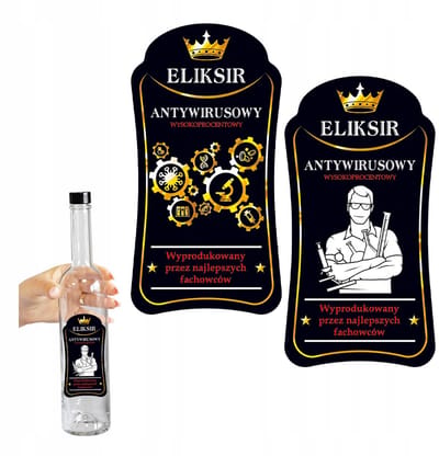 Bimberek - Etykette - ELIKSIR ANTYWIRUSOWY - 10 stuks - Zelfklevend