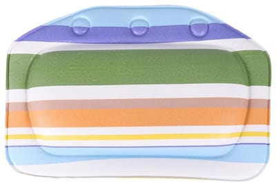 Dailygoods- Badkussen Waterdicht - Opblaasbaar Kussen - PVC Badkussen - Antislip Zuignap - Comfortabel Hoofdkussen - Afmetingen 30 x 20 x 3 cm - Badsteunkussen