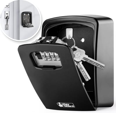 KeyGuard Sleutelkluis Pro XL - Sleutelkastje met Cijferslot voor Binnen en Buiten - Sleutelkluisje met Code - Weerbestendig Kluisje met Ophanghaakjes