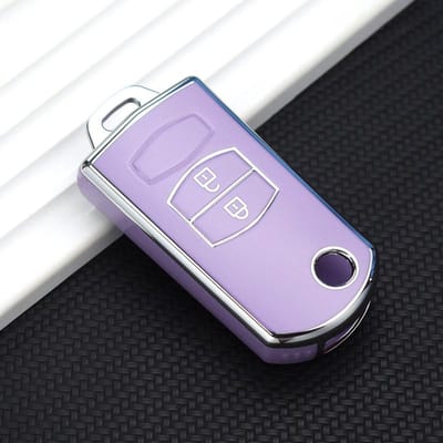 TPU Autovouw Sleutelhoes Cover 2 3 Knoppen Shell Beschermer Keyless Fob Tas Voor Mazda 3 5 6 Serie M6 Rx8 Mx5 Accessoires gray