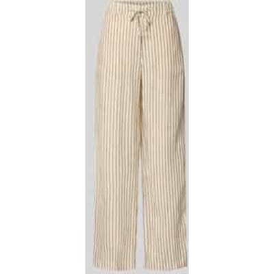 Wide leg linnenbroek met trekkoord
