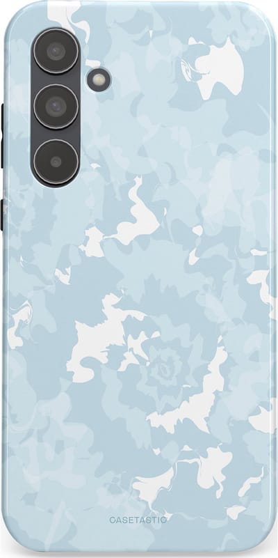 Casetastic Hoesje Geschikt voor Samsung A55 - Stijlvolle Beschermende Duo-layer Case - Blauwe wervels