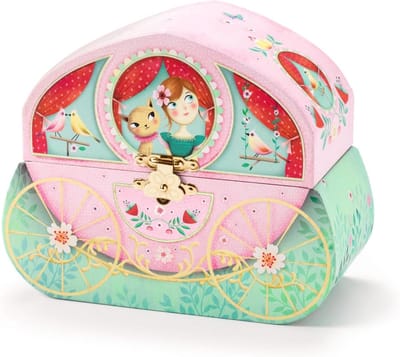 Muziekdoos Prinses - Sieradenkistje - Kinderkamer Decoratie - Met Spiegel - Klein - Roze
