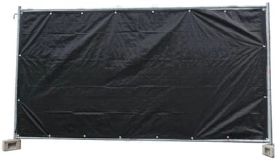 1 stuk bouwhekzeil 160g/m² zwart PE 1,76m x 3,41m