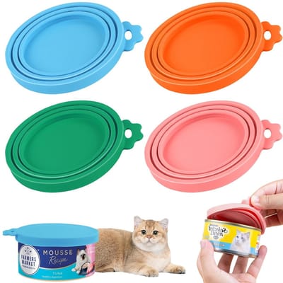 Dailygoods- Voedseldeksel Set van 4 - Universele Siliconen Deksel - BPA Vrij - Diverse Maten 65mm/75mm/85mm - Herbruikbaar en Duurzaam - Goede Sluiting - Voedseldekselset