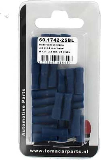 Kabelschoen 4.8 x0.8mm 25 stuks blister