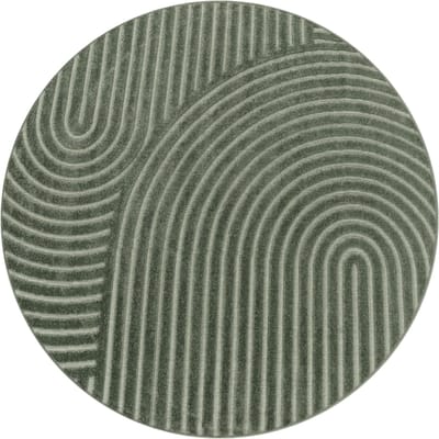 Binnen- en buitenkleed Cotara groen 120 cm rond