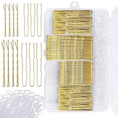 Set van 300 Kleine Bobby Pins en Haarclips met Opbergdoos - Haaraccessoires voor Diverse Haarstijlen en Kapsels