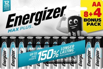 Energizer MAX Plus AA Batterijen - 8 + 4 Stuks - Alkaline Batterij