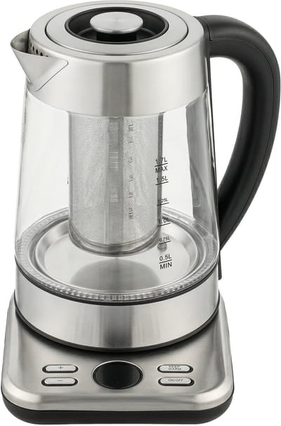 Elektrische waterkoker - 1.7L - Snelkookfunctie - 2200 W met Strix-thermostaat - thee-infuser en warmhoudfunctie