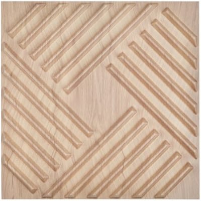 VEVOR 3D wandpanelen, set van 12, 150x50cm PVC wandbekleding in een moderne minimalistische stijl, 2,97m² dekking, interieurontwerp voor slaapkamers, woonkamers en speelkamers, lichte houtkleur