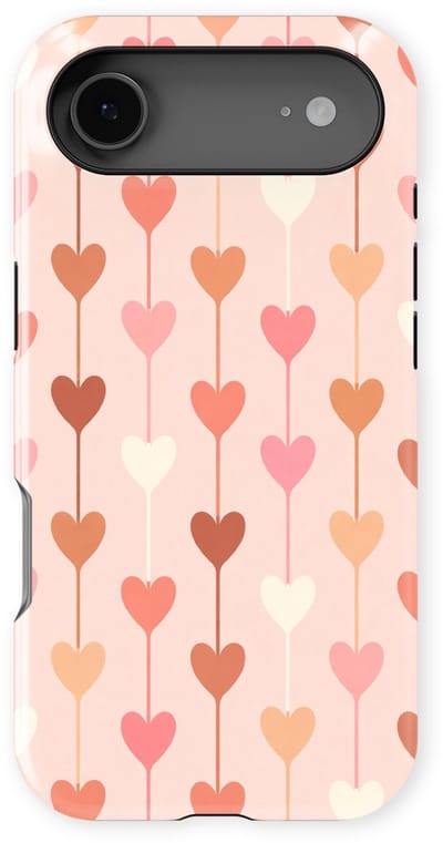 Tough Hoesje met Hartjes geschikt voor iPhone 17 Air | Little Love Tough Case Geschikt voor Mag | Hartjes Print Backcover geschikt voor iPhone 17 Air Falling Hearts