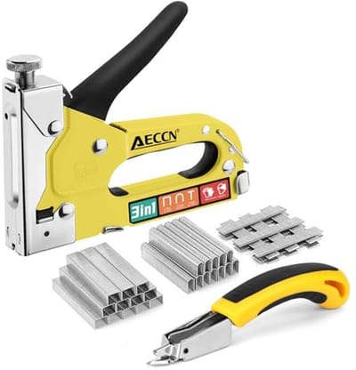 3-in-1 Nietpistool met 2100 Nietjes voor Stoffering en Meubelmontage
