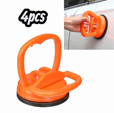 4 stuks Telefoonscherm Opening Zuignap - Sterke Adsorptie - Auto Deukentrekker - Vacuüm Zuignap Handvat - 66*56mm - Voor het optillen en verwijderen van glas, computerschermen - Oranje