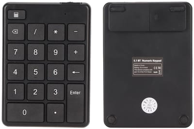 Dailygoods - Draadloze Nummerpad - Bluetooth Nummerblok - Externe Slim Financiële Boekhouding - Draagbaar - 19 Toetsen - Geschikt voor Laptop en Deskt...