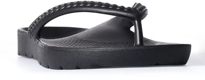 Heren Slippers met Boogsteun – Comfortabele, Lichtgewicht Orthopedische Sandalen tegen Plantaire Fasciitis, Modieuze Strand- en Badslippers, Voetverzorging Sandalen - Zwart - Maat 39