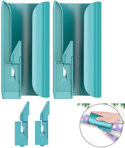 2-stuks Inpakpapier snijmachines - Cilindrische verpakkingspapiersnijder - Snijmachine voor cadeaupapier - Snijmachine voor kerstcadeaupapier - met 4 messen - Geschikt voor handgemaakte cadeauverpakkingen - Groen