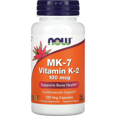 Now Foods MK-7 Vitamin K2 100mcg (120 vcaps) Unflavoured - Vitaminen, mineralen & gezondheid - Vitaminen