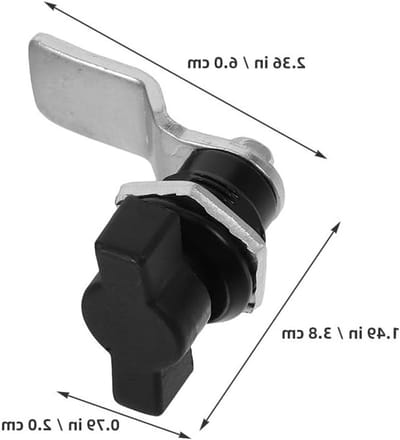 Ergonomische 3-delige T-handgreep sluiting voor gereedschapsopslag, zinklegering, cam lock met sleutels voor industriële toepassingen en beveiliging