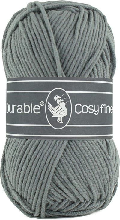 Durable Cosy Fine - acryl en katoen garen - Ash, as grijs 2235 - 5 bollen