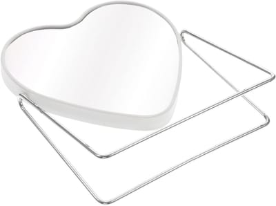 Make-up spiegel - Tafelspiegel bureau - Schoonheid aanbrengen - 360 graden draaibaar - 17.60x20.50cm - Wit