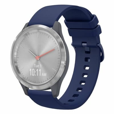 By Qubix - Geschikt voor Garmin bandje - 18mm - Geschikt voor Garmin Venu 4 - 41mm - Soft siliconen bandje - Donkerblauw