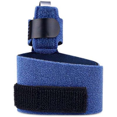 Blessure Teen Verzorgingstools Artritis Teen Gewrichtsondersteuning Teen Fixeerband Beschermer Gewrichtsstabilisator Teen Spalk Voet Correctie Brace blauw