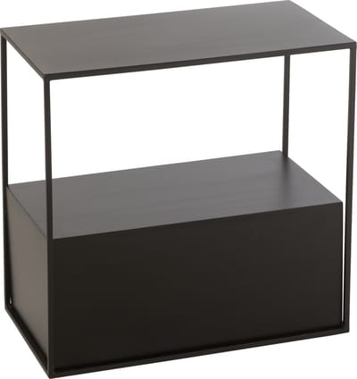 J-Line bijzettafel Rechthoek - metaal - zwart
