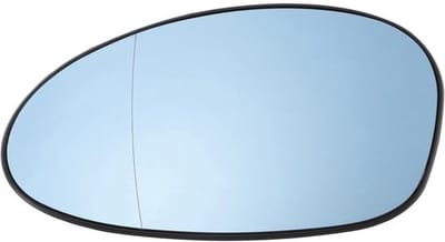 JHUBERS - Car Rearview Linker Zijspiegelglas Vervanging - Verwarmd - Blauw Glas - Aspherisch - Geschikt voor 1 2 3 Series - 2004-2009