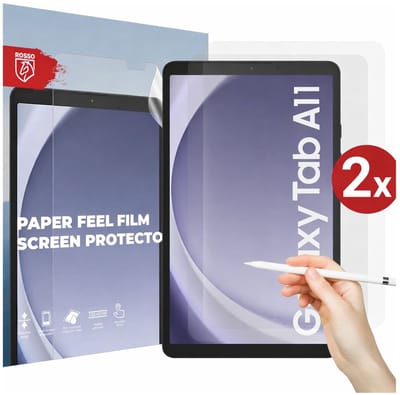 Rosso Paper Feel Screen Protector Geschikt voor Samsung Galaxy Tab A9 | Papier Gevoel Folie | Ultra Clear Beschermfolie | Case Friendly | Duo Pack