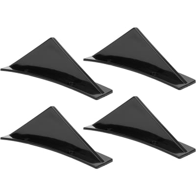 4 stuks Achterbumper Spoiler Kit Splitter met Schroef Diffuser Auto Accessoire Universeel Glanzend black