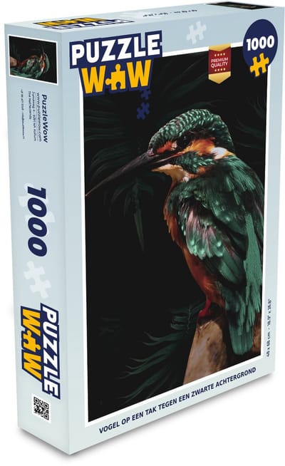 Puzzel IJsvogel - Tak - Kleurrijk - Legpuzzel - Puzzel 1000 stukjes volwassenen