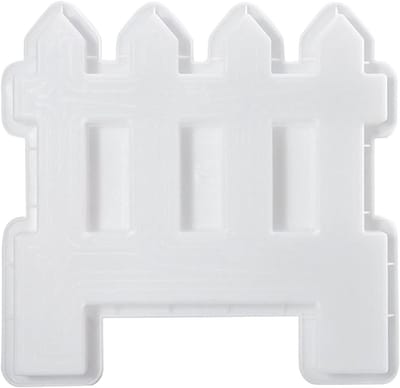Decoratieve mal - Beton gieten - Tuin decoreren - Hout textuur simulatie - 48x46x4cm - Wit