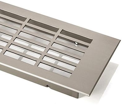 Ventilatierooster 500 mm Roestvrij Staal Optiek - Hoekig Gaten Design