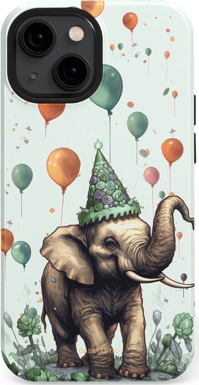 Casetastic Hoesje Geschikt voor Apple iPhone 13 Mini Magsafe - Stijlvolle Beschermende Duo-layer Case - Ballolifant