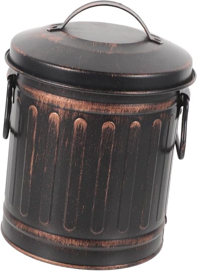 Assemmer - Kolenzak - Haard Onderhoud - Met Deksel - 19 cm - Zwart