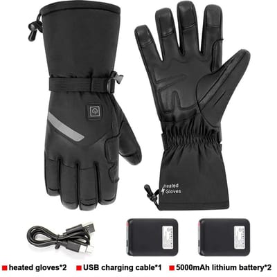 Elektrische Verwarmde Handschoenen Winter Maat L – Oplaadbare Waterdichte Thermo Handschoenen voor Skiën, Snowboarden, Jagen, Vissen & Buitenactiviteiten – Warme Handschoenen Tegen Koude Handen