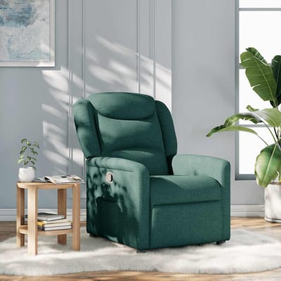 vidaXL - Fauteuil - verstelbaar - stof - donkergroen