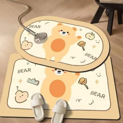 Absorberende Badmat Toiletmat Mat Antislip Huishoudelijk Toilet Deur Tapijt Cartoon Diatomeeënaarde Mat 40 * 60 (2.5mm) square