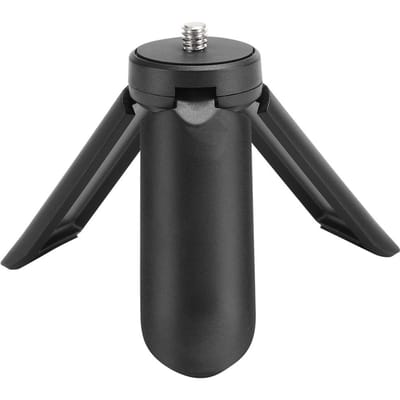 Mini Anti-Slip Desktop Statief met 1/4 inch schroef Universeel voor Smartphone Actiecamera zwart