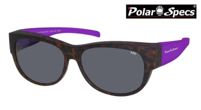 Polar Specs® Overzet Zonnebril PS5097 – Mat Havana Paars – Polariserend Zwart standaard Cat.3 – Medium – Dames