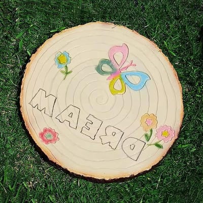 Tuinpad Stenen - Decoratieve Stenen - Pad Aanleggen - Houtlook Design - 30cm Diameter - Niet Gespecificeerd