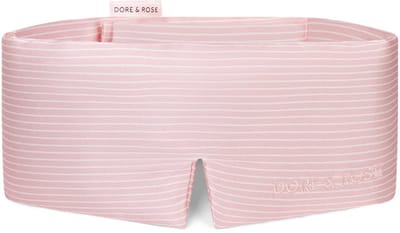 Dore & Rose - Slaapmasker - Oogmasker - Zijden Slaapmasker Voor Mannen en Vrouwen - Deep Sleep Mask - Eye Mask - Verduisterend - Wallen - Gestreept Roze