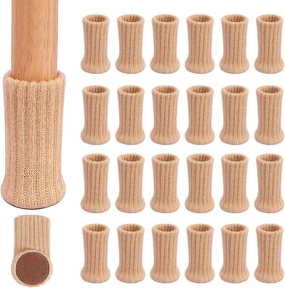 Stoelbeensokken - Meubelsokken Vloerbeschermers - Meubels Beschermen - Antislip Vilt Pad - 1-2 Inch Diameter - Kaki