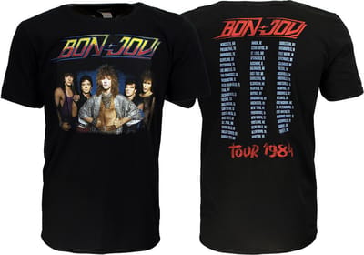 Bon Jovi Official 1984 Tour T-Shirt - Officiële Merchandise - L