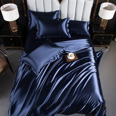 High End Huis Emulatie Zijde Satijn Beddengoed Set Luxe Eenpersoons Tweepersoons Dekbedovertrek Set Hoge Kwaliteit King Queen Size Beddengoedsets 150x200cm 3pcs set